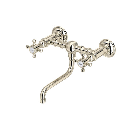 Rohl Acqui Wall Mount Bridge Lavatory Faucet Cross Handles - A1405/44XM-2