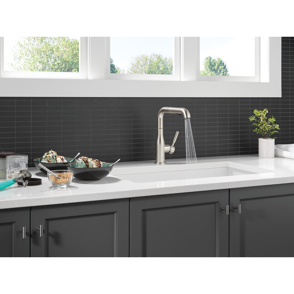 Delta Almari Single Handle Pull-Out Kitchen Faucet