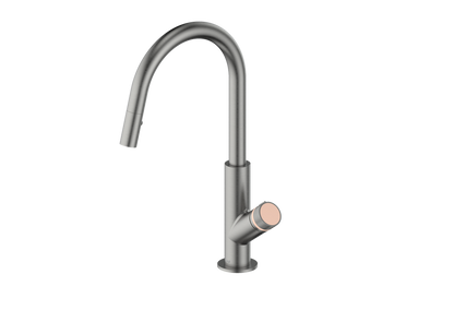 Vogt Mond 16" Kitchen Faucet in Gun Metal, KF.16M1.1504.GM