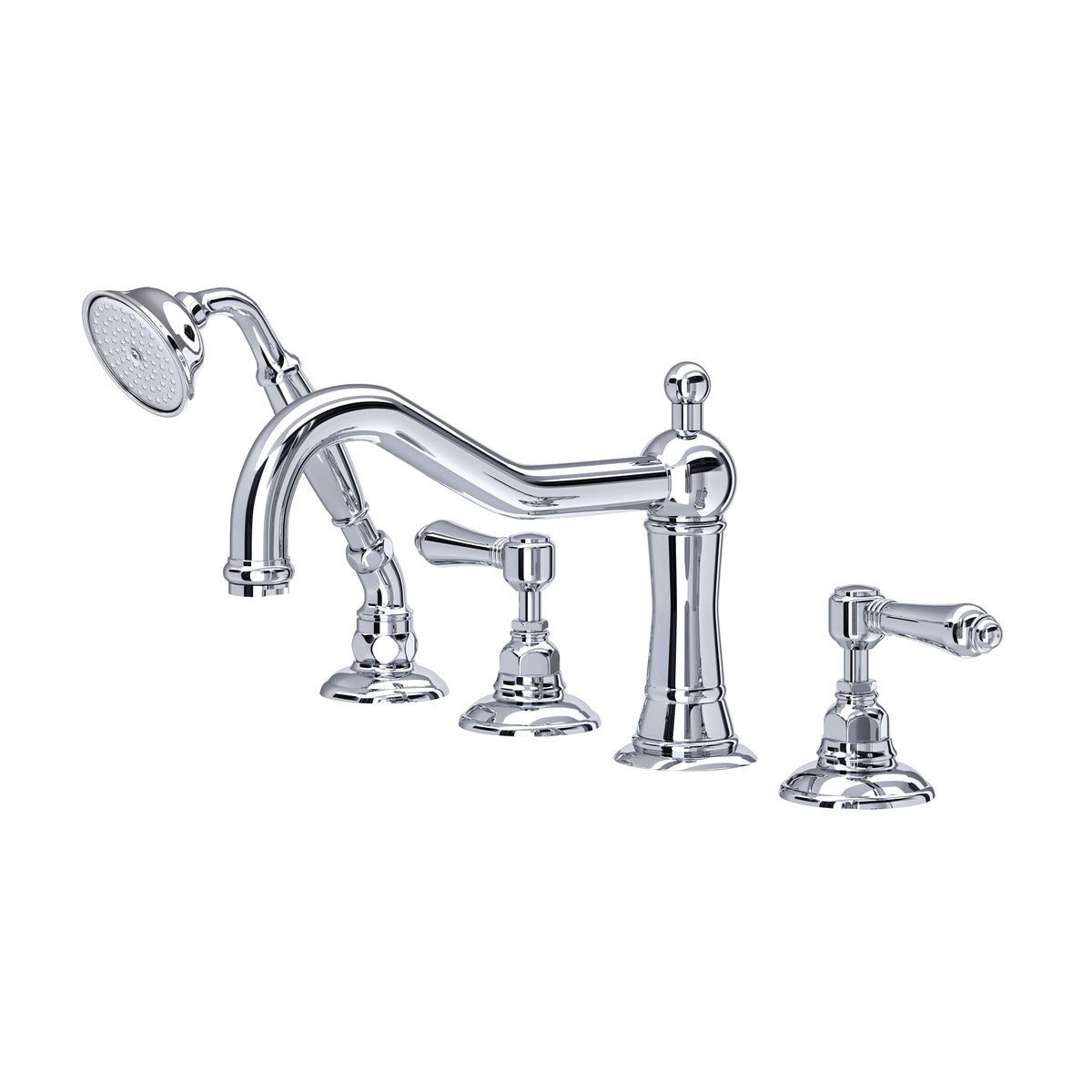 Rohl Acqui 4-Hole Deck Mount Tub Filler Lever Handles - A1404LM