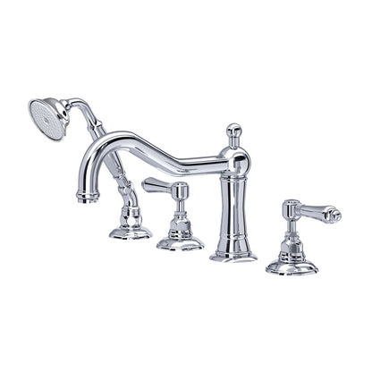 Rohl Acqui 4-Hole Deck Mount Tub Filler Lever Handles - A1404LM
