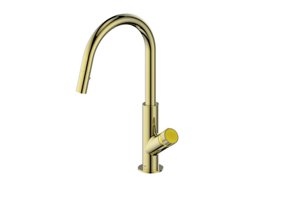 Vogt Mond 16" Kitchen Faucet in Brushed Gold, KF.16M1.1504.BG
