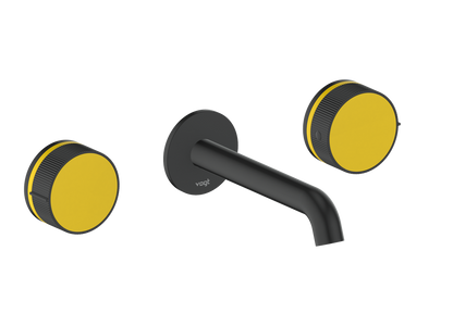 Vogt Mond 8" C.C. Wall-Mount Lavatory Faucet in Matte Black, Trim Only
