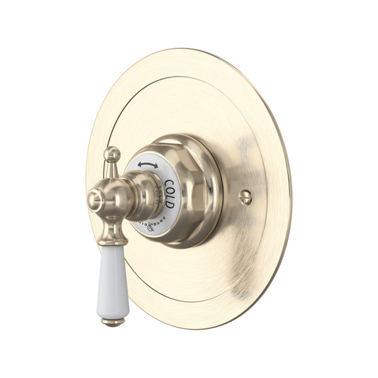 Perrin & Rowe Edwardian 3/4" Round Thermostatic Trim Without Volume Control, Lever Handle