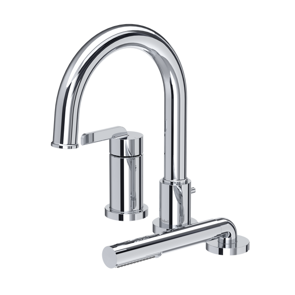 Riobel Authentica 3-Hole Pressure Balance Deck Mount Tub Filler Trim