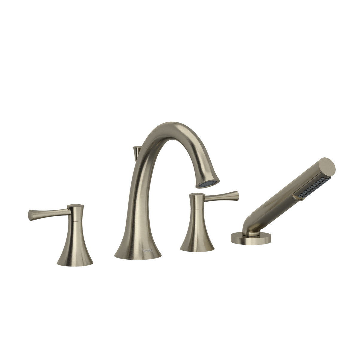 Riobel Edge 4-Hole Deck Mount Tub Filler With Lever Handles