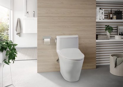 TOTO Nexus Elongated One-Piece Toilet 1.28 GPF, Universal Height, Washlet+ Connection, Slim Seat