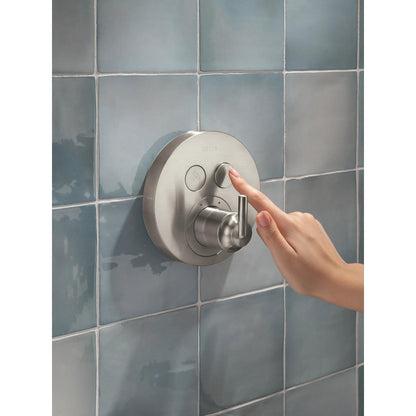 Delta Trinsic SelectChoice Round Contemporary Push-Button Shower Trim - T37T259