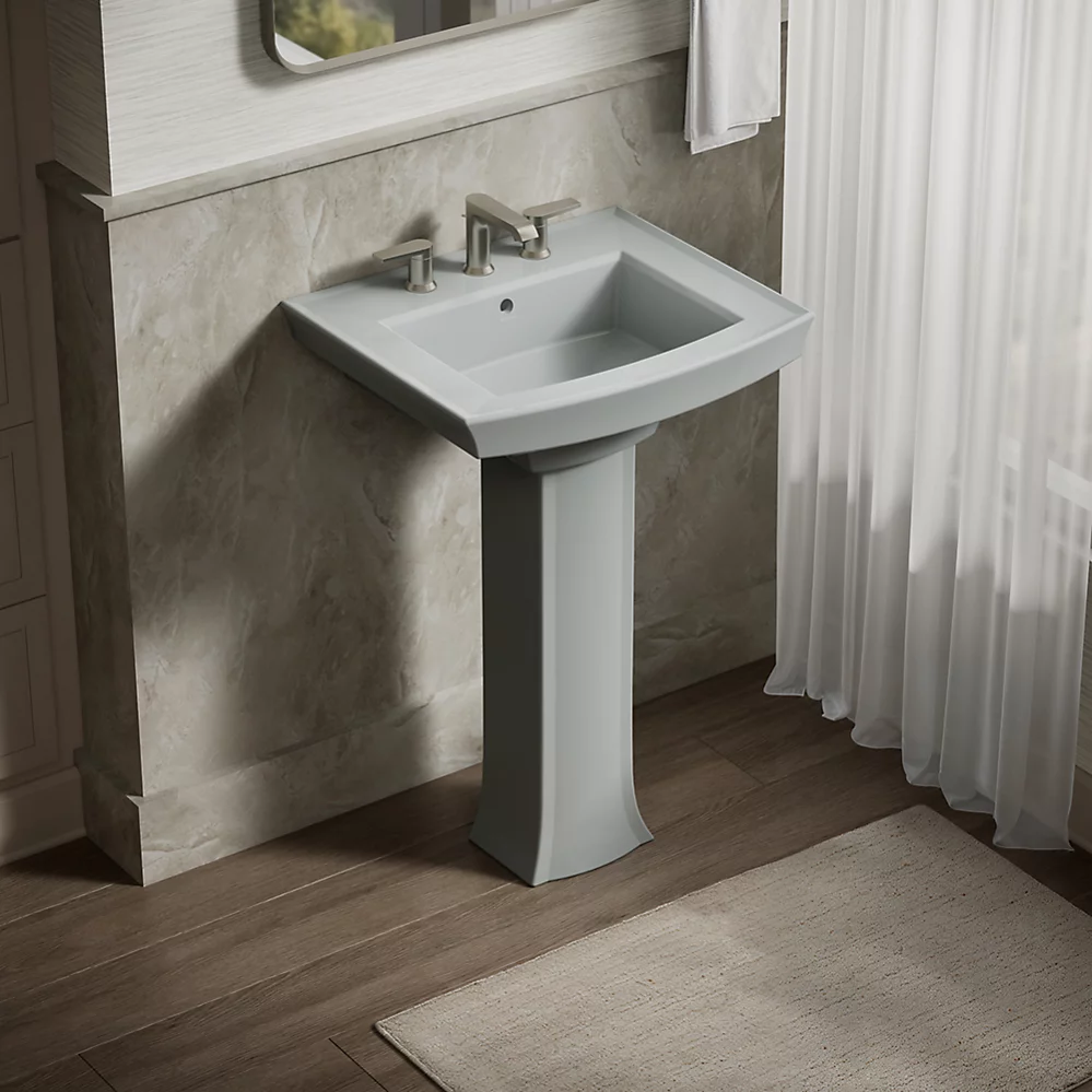 Kohler Archer 24" Rectangular Pedestal Bathroom Sink
