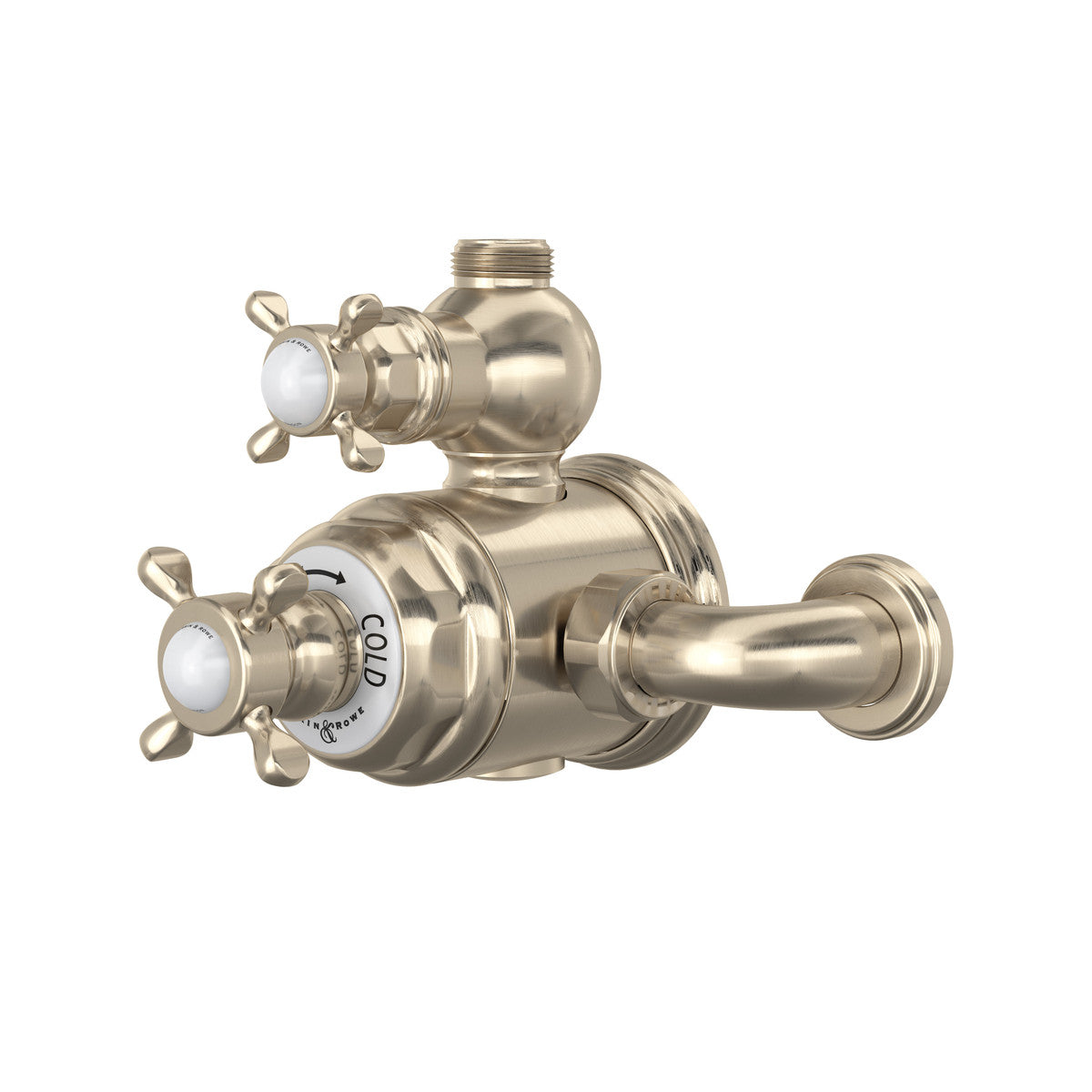 Perrin & Rowe Edwardian 3/4" Exposed Therm Valve With Volume & Temperature Control Cross Handle