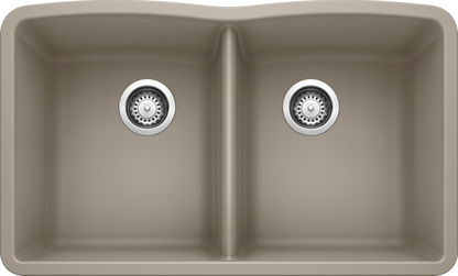 Blanco Diamond U 2 Double Bowl Silgranit Undermount Kitchen Sink