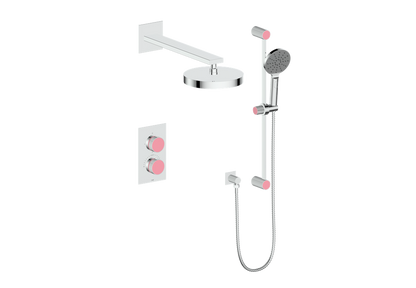 Vogt Mond 2-Way Thermostatic Shower System With Rough-In Valve, Polished Chrome