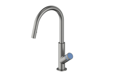 Vogt Mond 16" Kitchen Faucet in Gun Metal, KF.16M1.1504.GM