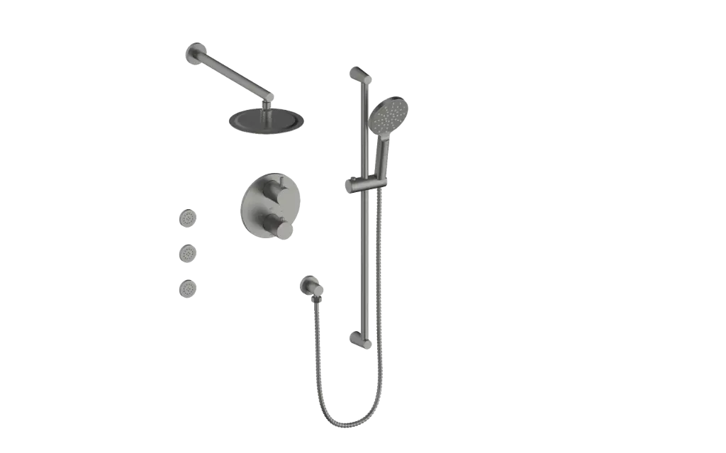 Vogt Wörgl 3-Way Thermostatic Shower System With Body Jets & Rough-In Valve - SET.WL.320.810