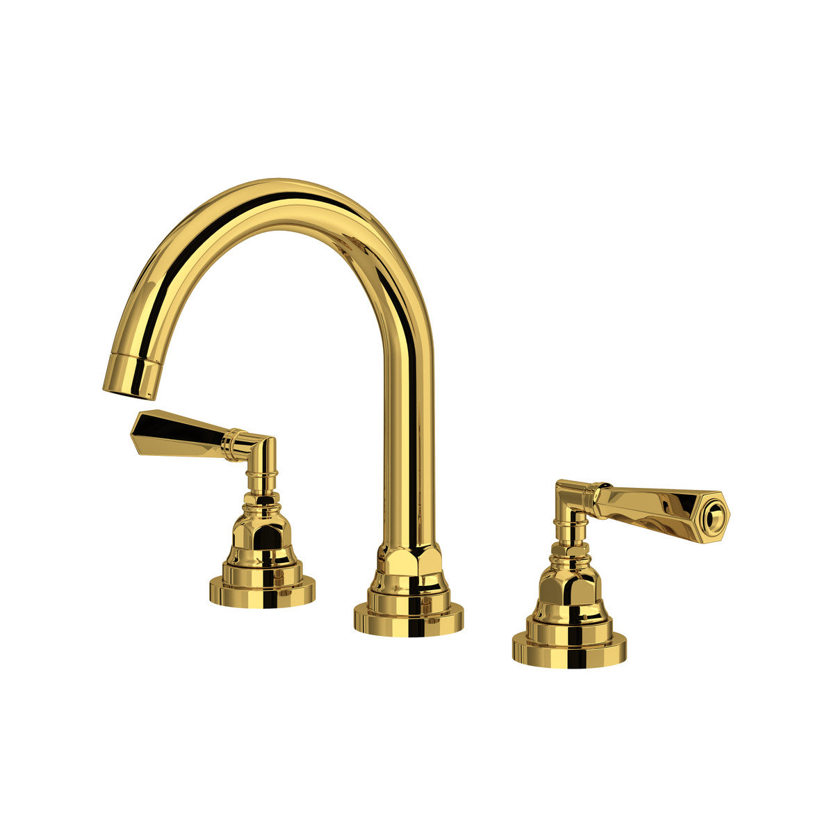 Rohl San Giovanni Widespread Lavatory Faucet With C-Spout, Lever Handles - A2328LM