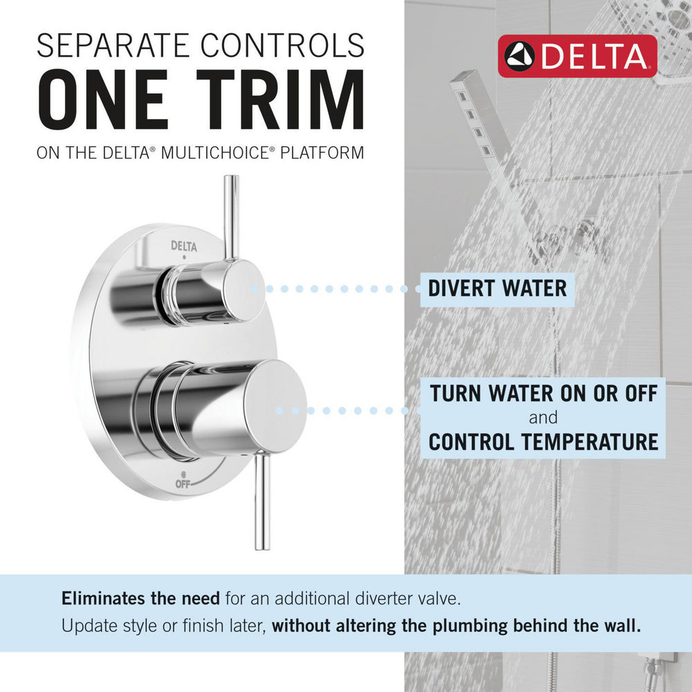 Delta T342702 Modern Cylindrical Raincan Shower Trim with Hand Shower