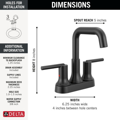 Delta Trinsic Centerset Bathroom Faucet