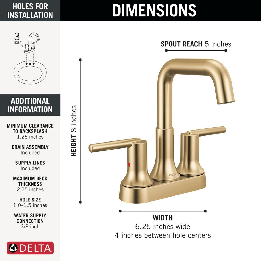 Delta Trinsic Centerset Bathroom Faucet