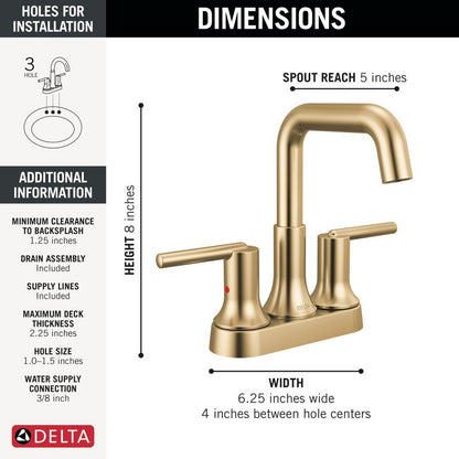 Delta Trinsic Centerset Bathroom Faucet