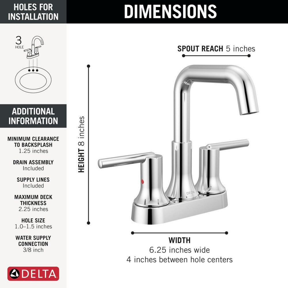 Delta Trinsic Centerset Bathroom Faucet
