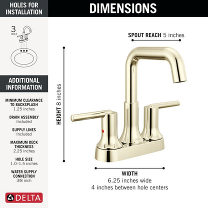 Delta Trinsic Centerset Bathroom Faucet