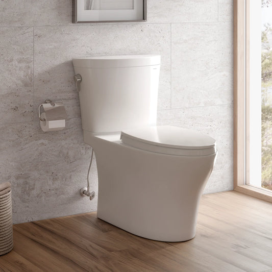 TOTO Aquia IV Arc Two-Piece Toilet 1.28/0.9 GPF Elongated - Universal Height - Washlet+ Connection