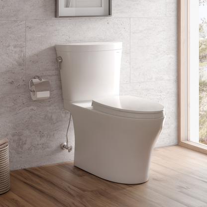 TOTO Aquia IV Arc Two-Piece Toilet 1.28/0.9 GPF Elongated - Universal Height - Washlet+ Connection