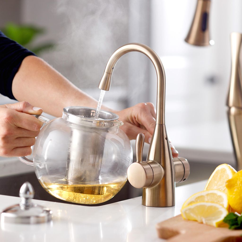 InSinkErator Transitional 1010 Instant Hot and Cold Water Faucet - Brushed Bronze - 45386AK-ISE - additional view