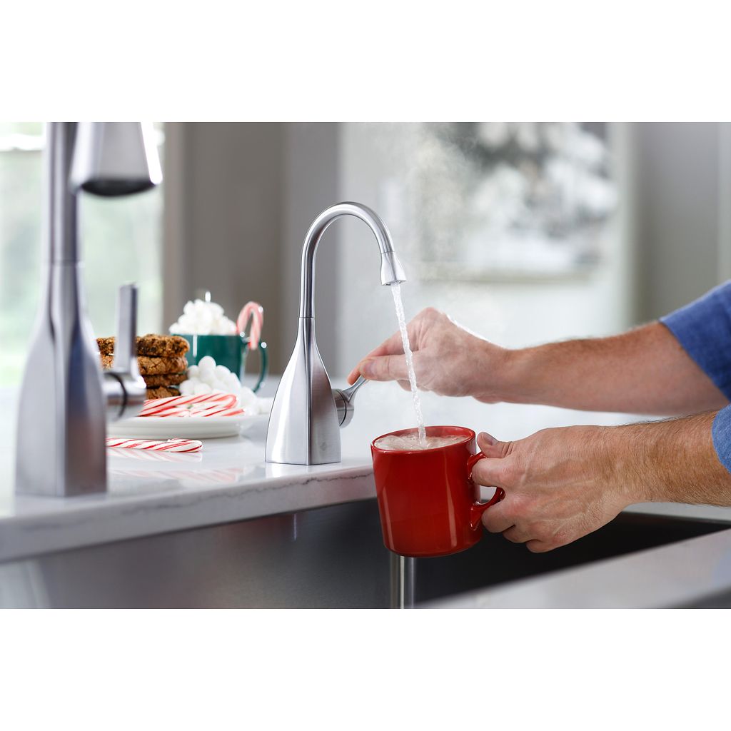 InSinkErator Transitional 1020 Instant Hot Water Faucet - Arctic Steel - 45387AJ-ISE - additional view