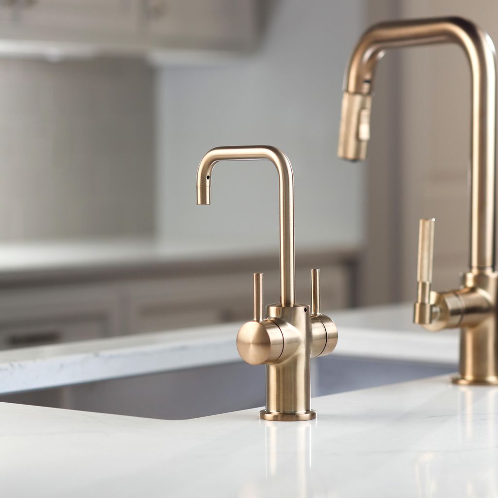 InSinkErator Modern 3020 Instant Hot and Cold Water Faucet - Brushed Bronze - 45396AK-ISE — manufacturer gallery view 2