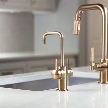 InSinkErator Modern 3020 Instant Hot and Cold Water Faucet - Brushed Bronze - 45396AK-ISE — manufacturer gallery view 2
