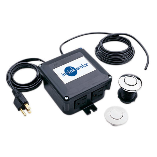 InSinkErator SinkTop Switch - Dual Outlet with Chrome and White Buttons - 76696 — product view