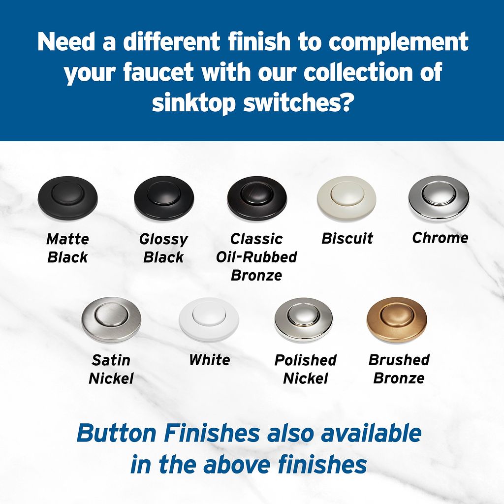 InSinkErator SinkTop Switch - Dual Outlet with Chrome and White Buttons - 76696 — manufacturer gallery view 10