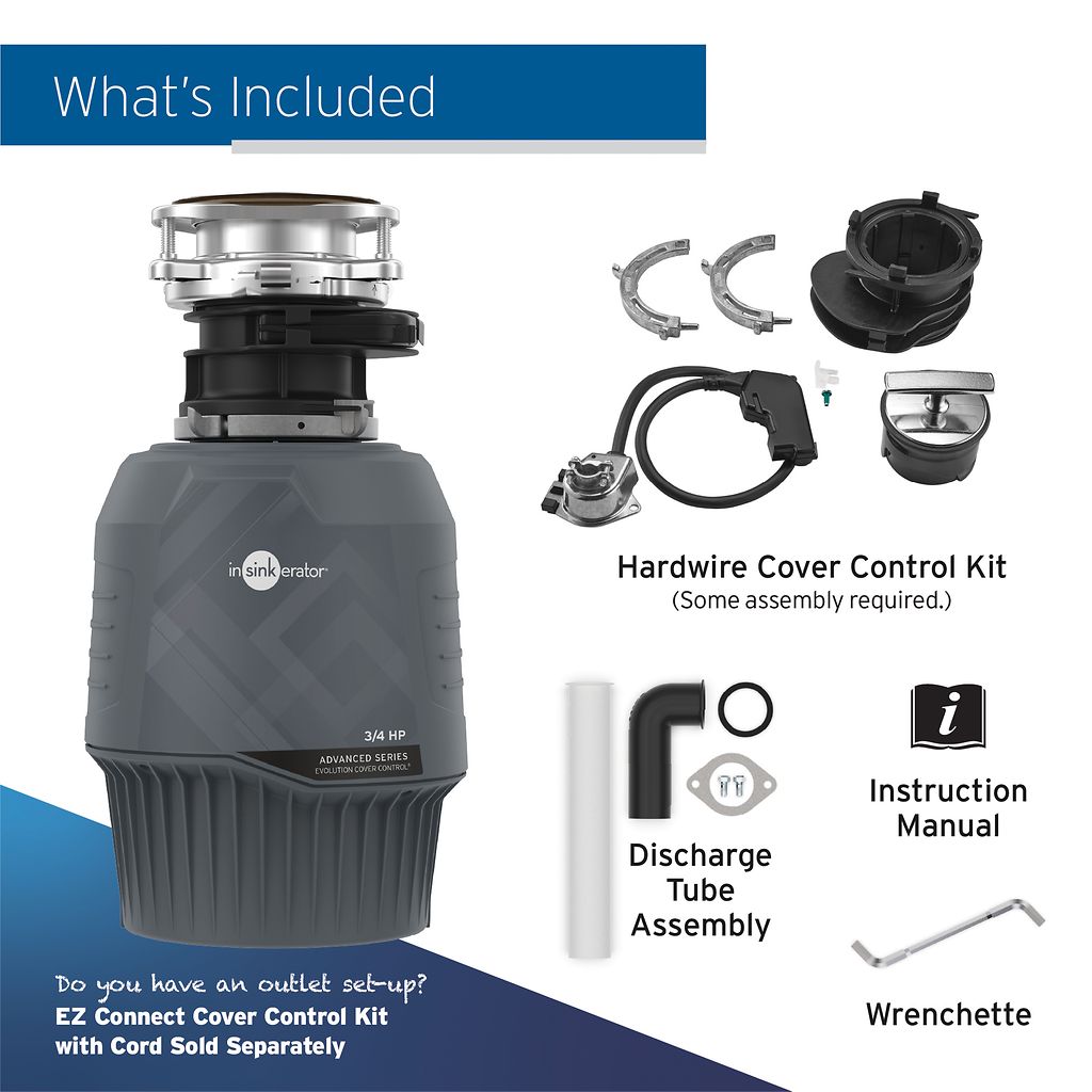 InSinkErator Evolution Cover Control included components