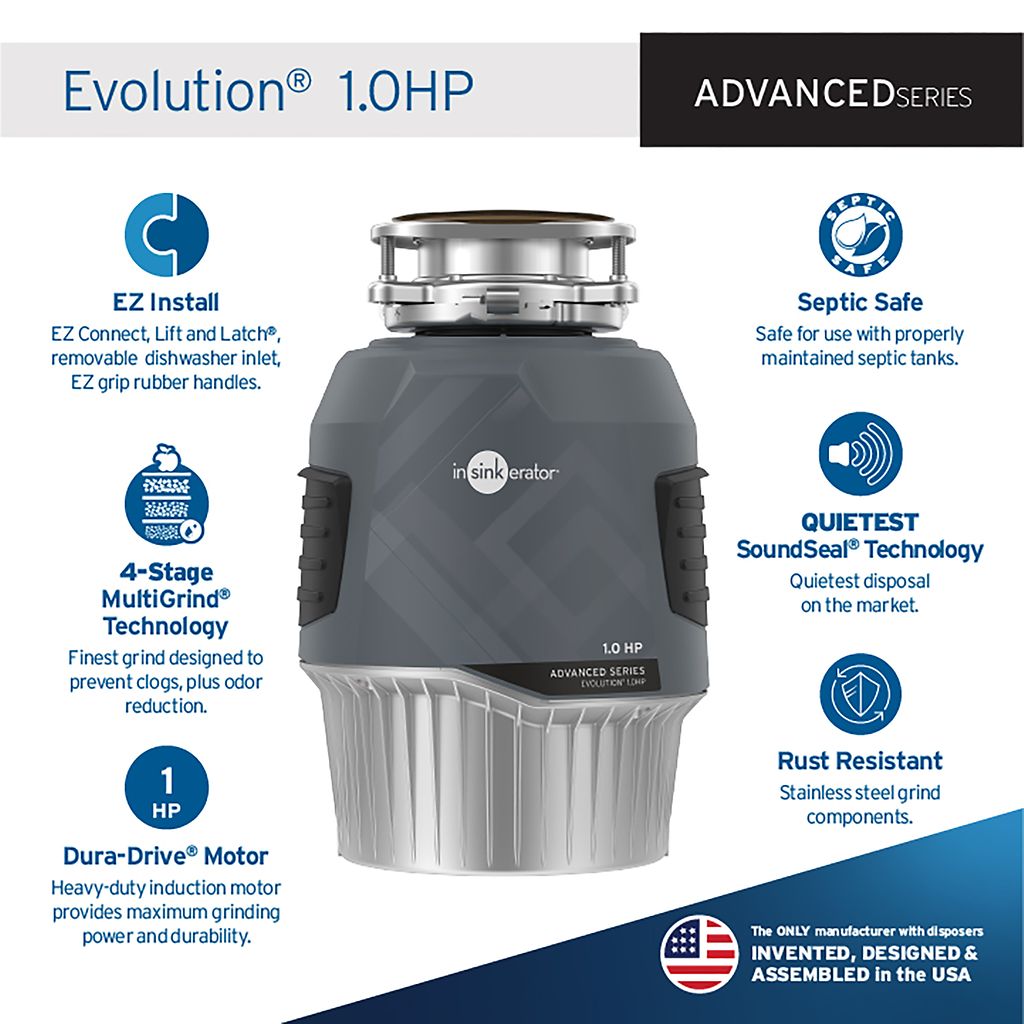 InSinkErator Evolution 1.0HP manufacturer product details