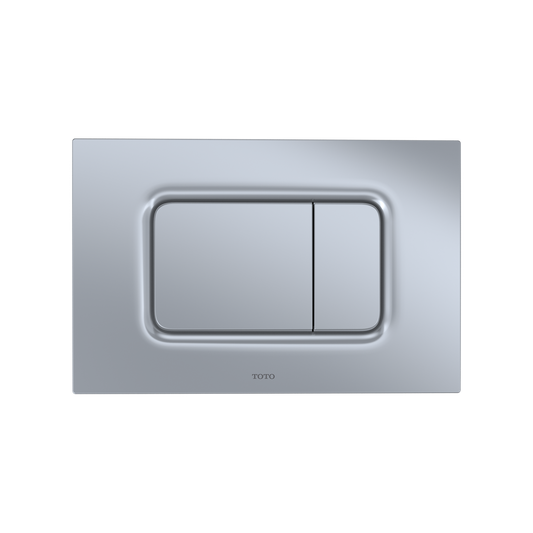 TOTO Basic Square Push Plate - Dual Button - Matte Silver