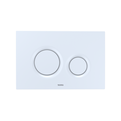 TOTO Basic Round Push Plate - Dual Button - Matte White