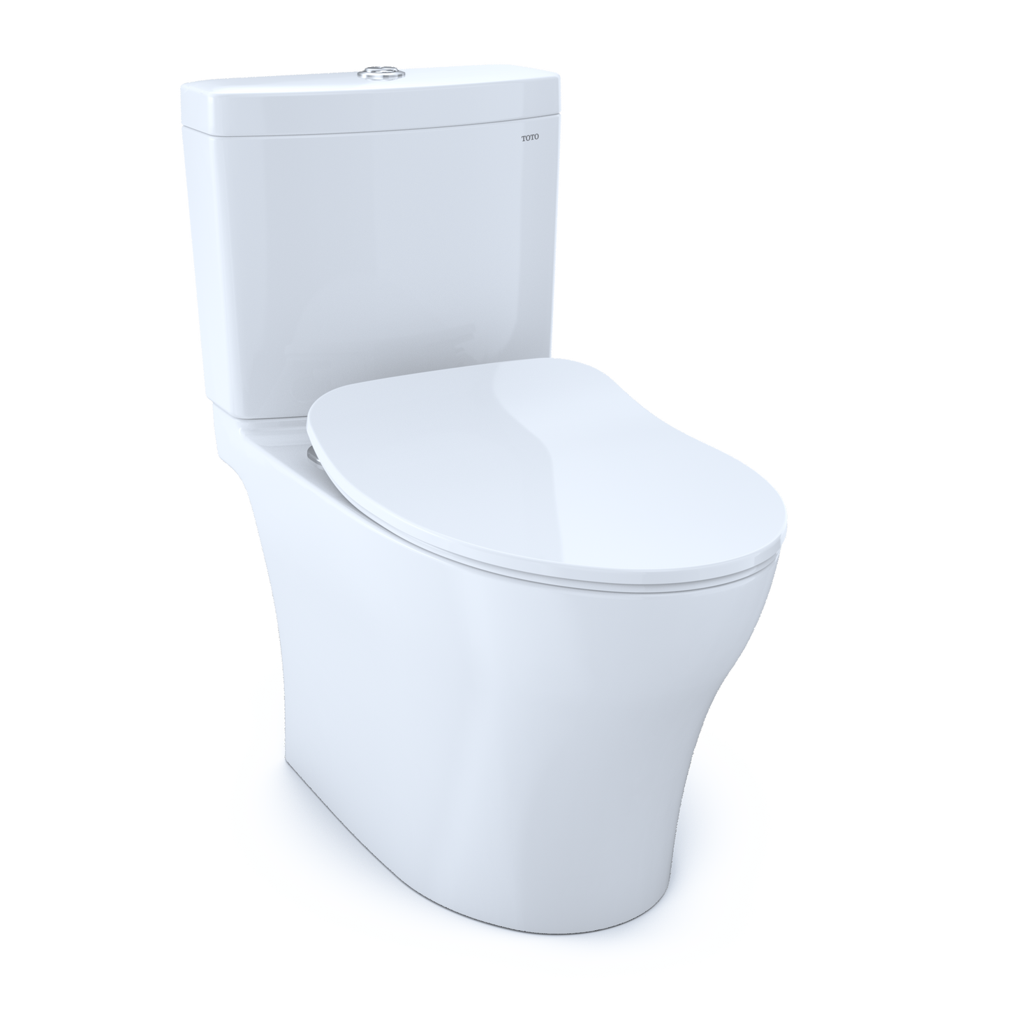 TOTO Aquia IV Two-Piece Toilet 1.28/0.9 GPF Elongated - Universal Height - Washlet+ Connection Slim Seat