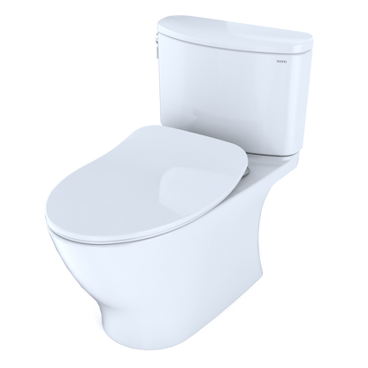 TOTO Nexus Elongated Two-Piece Toilet, 1.28 GPF Universal Height, Washlet+ Connection, Slim Seat