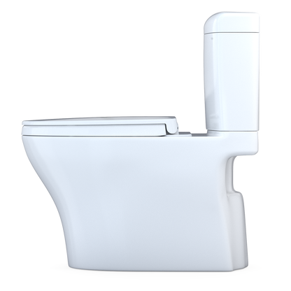 TOTO Aquia IV Cube Two-Piece Toilet 1.28/0.9 GPF Elongated - Universal Height - Washlet+ Connection