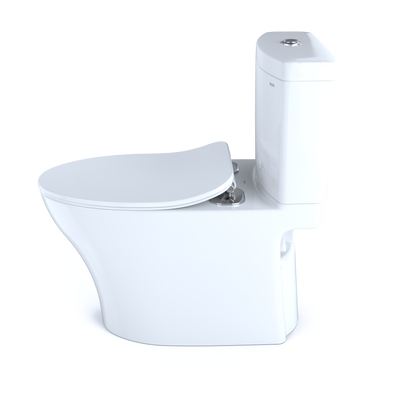 TOTO Aquia IV Two-Piece Toilet 1.28/0.9 GPF Elongated - Universal Height - Washlet+ Connection Slim Seat