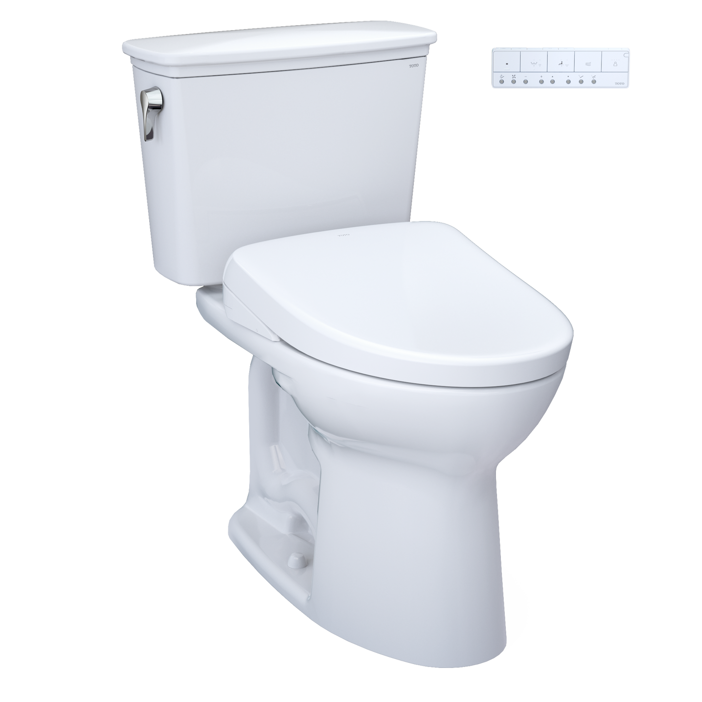 TOTO Drake Transitional Washlet+ S7A Two-Piece Toilet 1.28 GPF Universal Height with 10" Rough-In