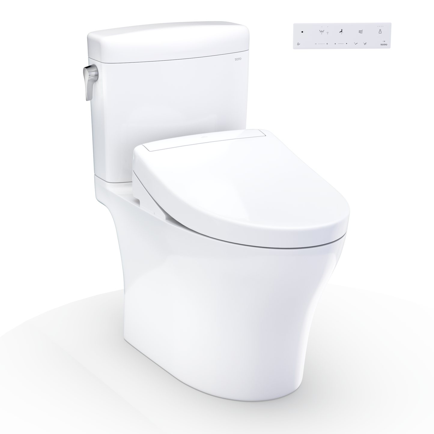 TOTO Aquia IV Cube Washlet+ S5 Two-Piece Toilet - 1.28 GPF - Universal Height