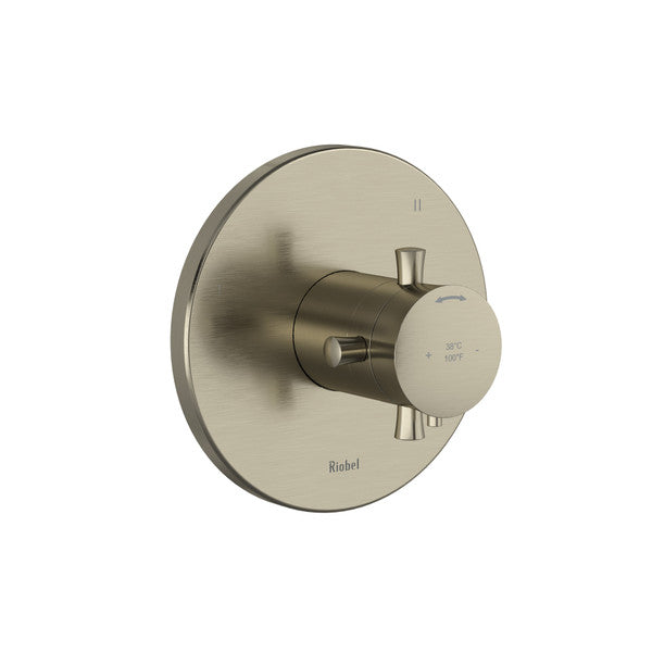 Riobel Edge 1/2 Inch Thermostatic & Pressure Balance Trim With Up To 5 Functions Cross Handle