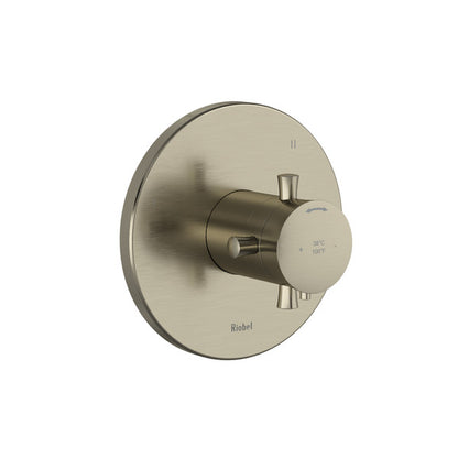 Riobel Edge 1/2 Inch Thermostatic & Pressure Balance Trim With Up To 5 Functions Cross Handle