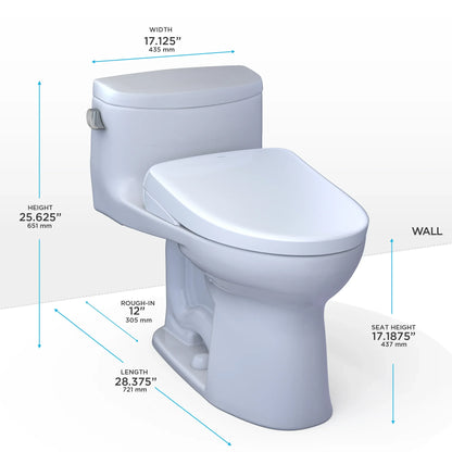 TOTO Supreme II Washlet+ S7A One-Piece Toilet 1.28 GPF - Universal Height