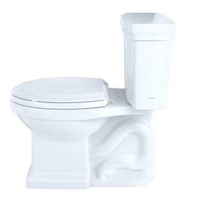 TOTO Promenade II Two-Piece Elongated Toilet 1.28 GPF, Universal Height, Less Seat Right-Hand Trip Lever