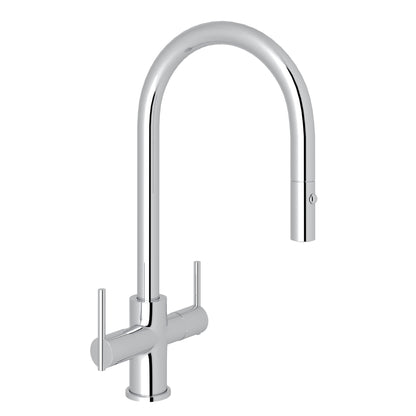 Rohl Pirellone Two Handle Pull-Down Kitchen Faucet - CY657L-APC-2