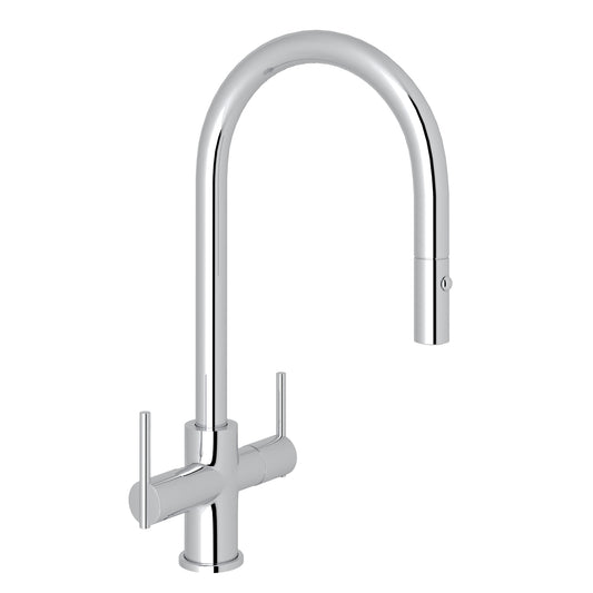 Rohl Pirellone Two Handle Pull-Down Kitchen Faucet - CY657L-APC-2