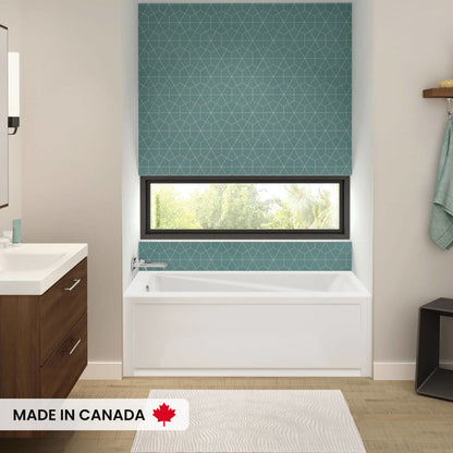 Maax Exhibit 6030 IFS AFR Acrylic Alcove Left/Right-Hand Drain Bathtub in White